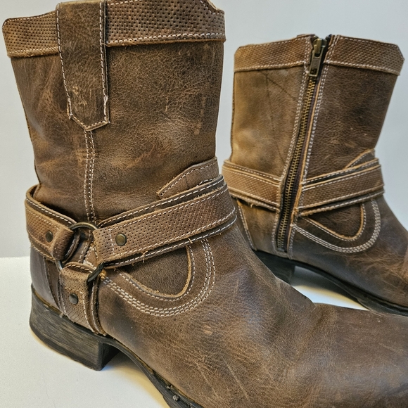 Roan by Bed Stu Colton Brown Leather Boots Size 10.5 Mens - Picture 3 of 7